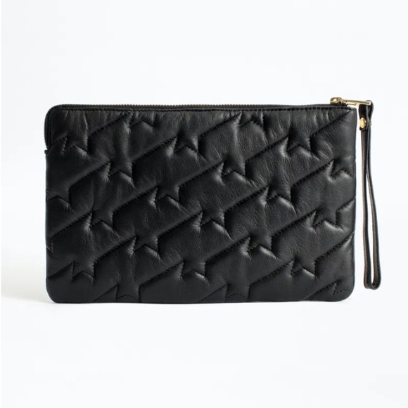 ZADIG & VOLTAIRE Wing Quilted Leather Wristlet
